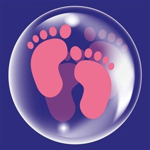 Obrazek Balon 45 cm - Stopki różowy (TB 3621)