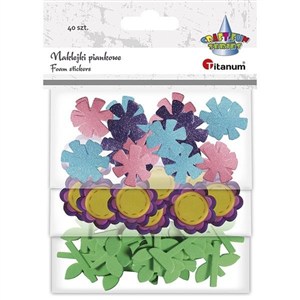 Picture of Naklejki piankowe kwiaty mix 40szt