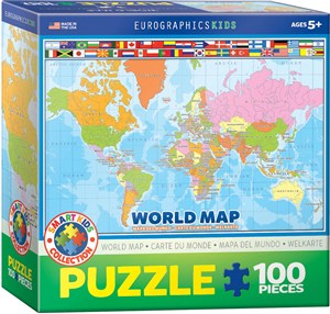 Picture of Puzzle 100 Smartkids World Map 6100-1271