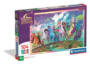 Obrazek Puzzle 104 Super kolor Unicorn Academy 25091