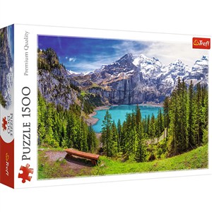 Obrazek Puzzle 1500 Jezioro Oeschinen Alpy 26166