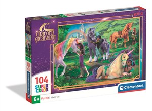 Obrazek Puzzle 104 Super kolor Unicorn Academy 25093