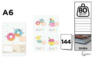 Obrazek Notes A6/144K z zamknięciem na magnes MIX