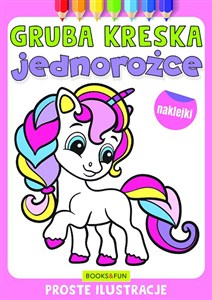 Picture of Kolorowanka jednorożce z naklejkami gruba kreska