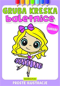 Obrazek Kolorowanka Baletnice z naklejkami gruba kreska