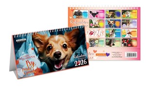 Obrazek Kalendarz 2026 biurkowy Psy