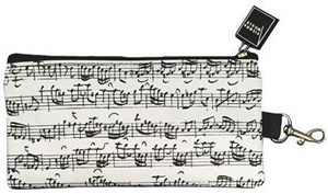 Obrazek Piórnik - nuty biały