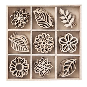 Picture of Liście kształty z drewna 45 szt.