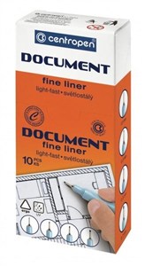 Obrazek Cienkopis Document 0,5mm czarny (10szt)