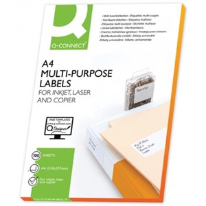 Obrazek Etykiety uniwersalne 210x148,5mm okrągłe białe 100