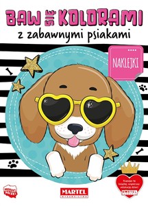 Obrazek Baw się kolorami z zabawnymi psiakami z naklejkami