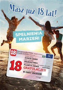 Obrazek Karnet urodziny 18