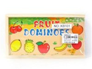 Obrazek Domino drewniane Owoce