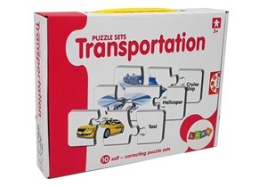 Obrazek Puzzle edukacyjne transport 10el