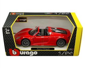 Obrazek BBURAGO MODEL PORSCHE 918 SPYDER RED 1:24