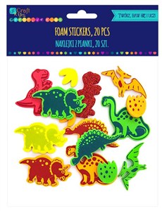 Obrazek Naklejki z pianki Dinozaury 20 szt.