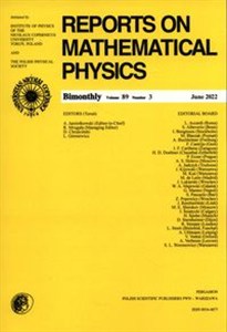 Picture of Reports on Mathematical Physics 89/3 2022