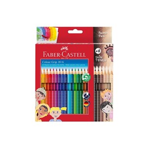 Picture of Kredki Grip Faber-Castell 18 kolorów + 6 kolorów w odcieniach skóry