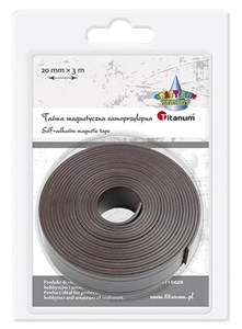 Obrazek Taśma magnetyczna samoprzylepna 20mmx3m czarna