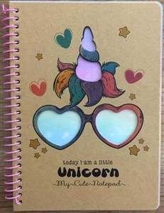 Picture of Kołonotatnik B6/80K kratka kraft Jednorożec