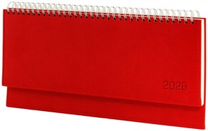 Obrazek Terminarz 2026 leżący czerwony