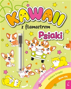 Obrazek Kawaii z flamastrem Psiaki