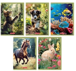 Obrazek Zeszyt A5/16K gładki Animals (20szt)