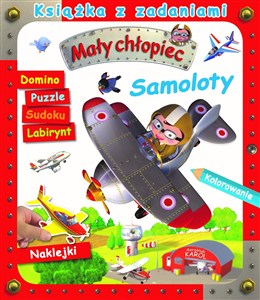 Obrazek Mały chłopiec Książka z zadaniami Samoloty