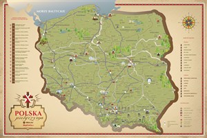 Obrazek Mapa zdrapka Polska pielgrzyma