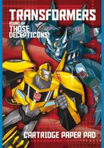 Picture of BLOK TECHNICZNY A4 BIAŁY TRANSFORMERS