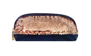 Obrazek Piórnik saszetka złote cekiny
