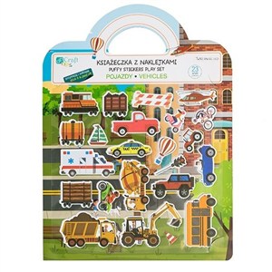 Obrazek Książeczka  z naklejkami wielokrotnego użytku Pojazdy