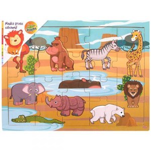 Obrazek Puzzle drewniane Zwierzęta Afryki