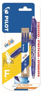 Obrazek Pióro kulkowe Frixion Pilot 0,5 niebieskie+ 3x wkłady blister