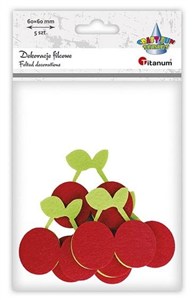 Picture of Ozdoba filcowa-wiśnie 5szt.