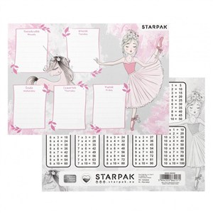 Obrazek Plan lekcji z tabliczką mnożenia Balerina (25szt)