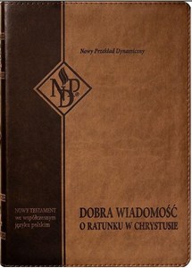 Obrazek Nowy Testament NPD z paginatorami ciemnobrązowy
