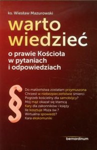 Picture of Warto wiedzieć O prawie Kościoła w pytaniach i odpowiedziach