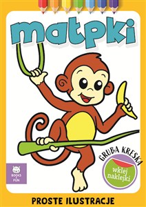 Obrazek Małpki z naklejkami Gruba kreska