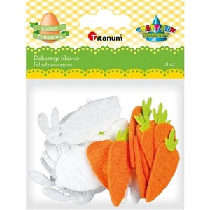 Picture of Filcowe zające białe 48x52mm 18szt