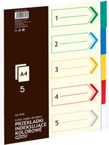 Obrazek Przekładki indeksujące A4 Grand GR-P005 5 sztuk