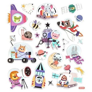 Obrazek Naklejki Kosmiczne Zwierzaki 20 szt.