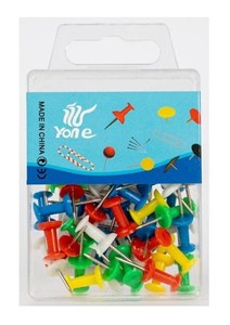 Obrazek Pinezki tablicowe kolorowe (50szt)