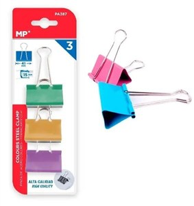 Picture of Klipsy biurowe kolorowe 3szt