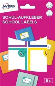 Obrazek Naklejki szkolne 48x70mm 8 naklejek