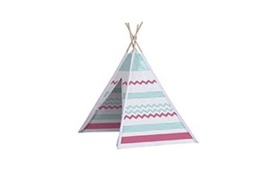 Picture of John Namiot drewniany tipi niebiesko - czerwony