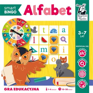 Obrazek Alfabet. Smart Bingo. Gra edukacyjna. Kapitan Nauka