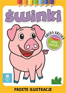 Obrazek Świnki z naklejkami gruba kreska