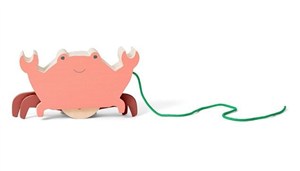 Obrazek Drewniany krab do ciągnięcia