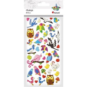 Picture of Naklejki wypukłe ptaki, serca 42szt